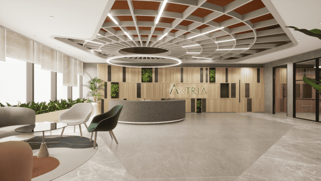 Biophilic Office Reception Design