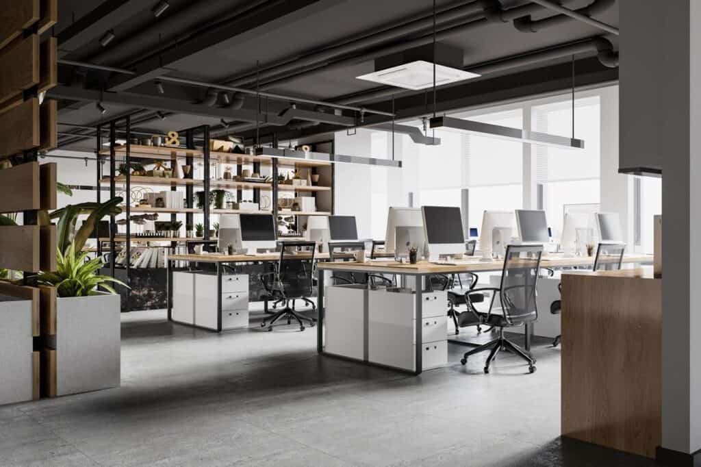 modern-Corporate-interior-open-office-workspace
