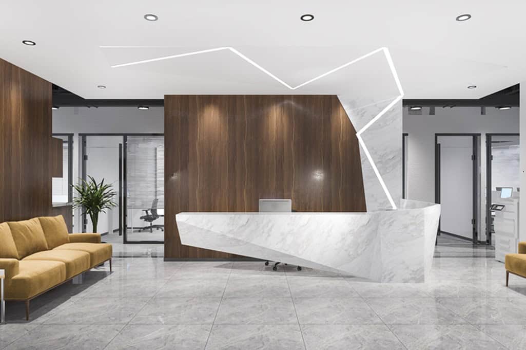 modern office reception design